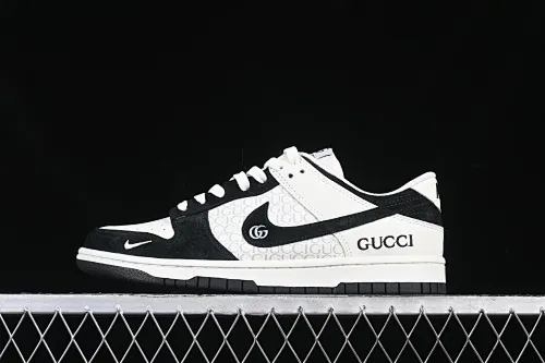 All categories Nk SB Dunk Series Nk SB Dunk Low High-end customized low-top sneakers Nk SB Dunk Low Gucci co-branded black and white letters Anniversary high-end customized low-top casual sneakers DJ2024-098